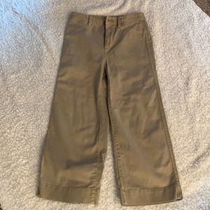 Women’s Cropped Wide Leg Tan Denim Jeans